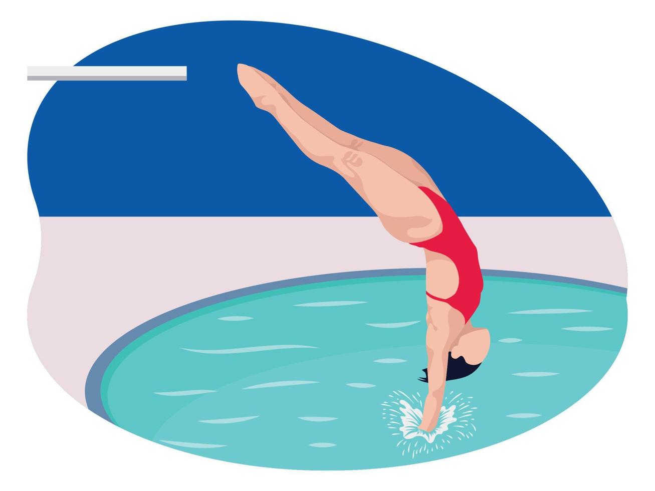 femmina nuotatore sport bellissimo illustrazione. vettore