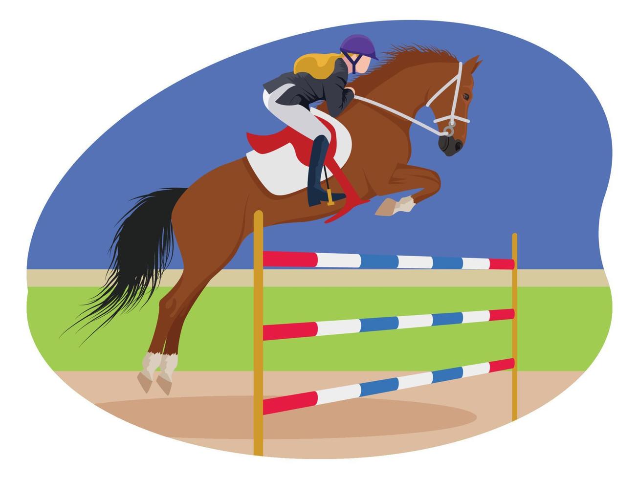 cavallo corridore sport bellissimo illustrazione. vettore