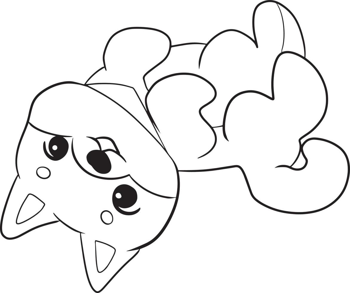 cane animale cartone animato scarabocchio kawaii anime colorazione pagina carino illustrazione disegno clipart personaggio chibi manga i fumetti vettore