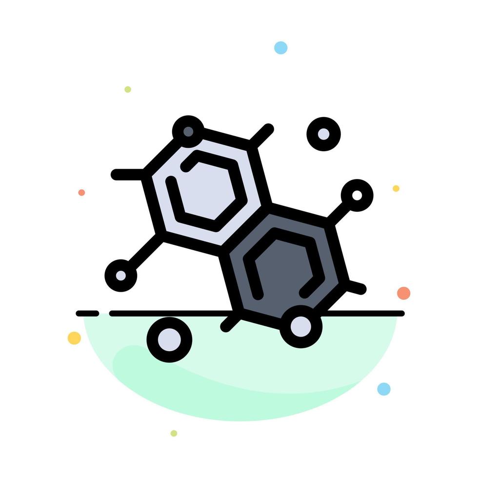 chimico molecolare scienza astratto piatto colore icona modello vettore