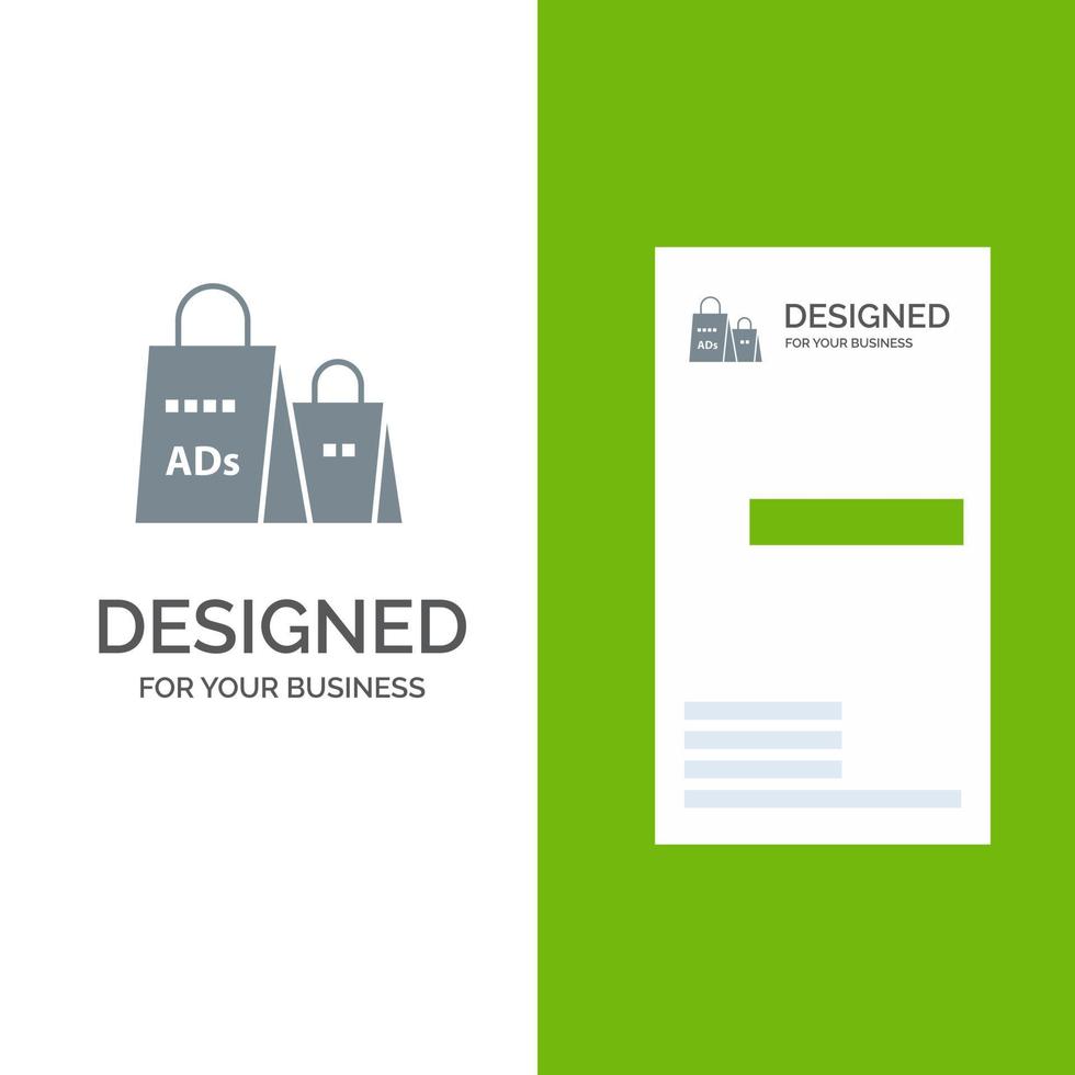 pubblicità Borsa borsa shopping anno Domini shopping grigio logo design e attività commerciale carta modello vettore