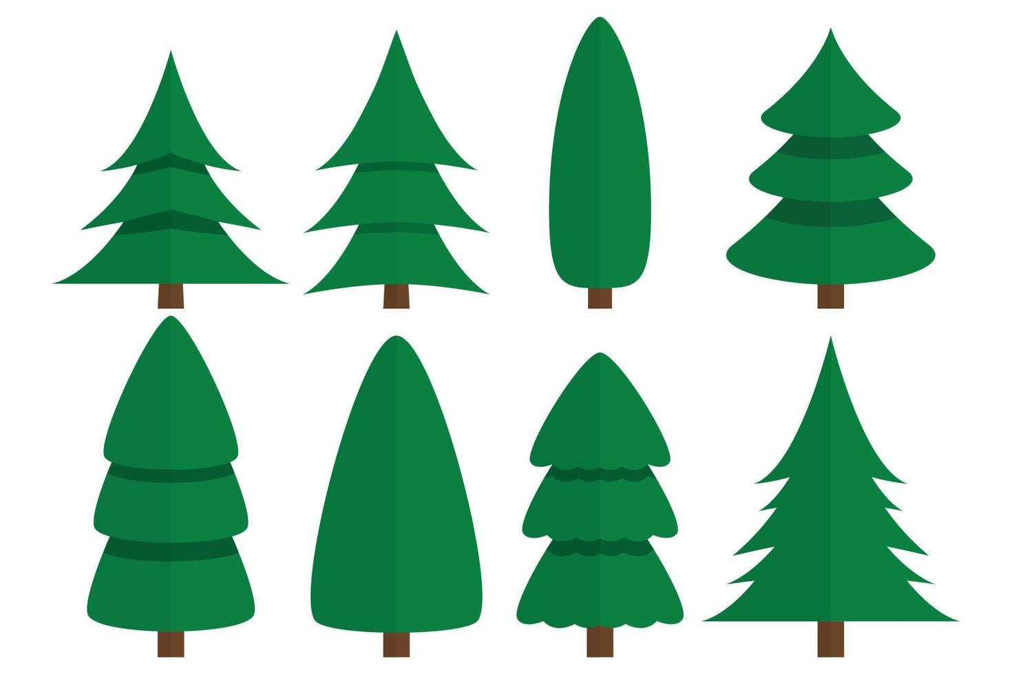 verde pino albero piatto icona. Natale albero concetto collezione decorazioni vettore illustrazione eps10