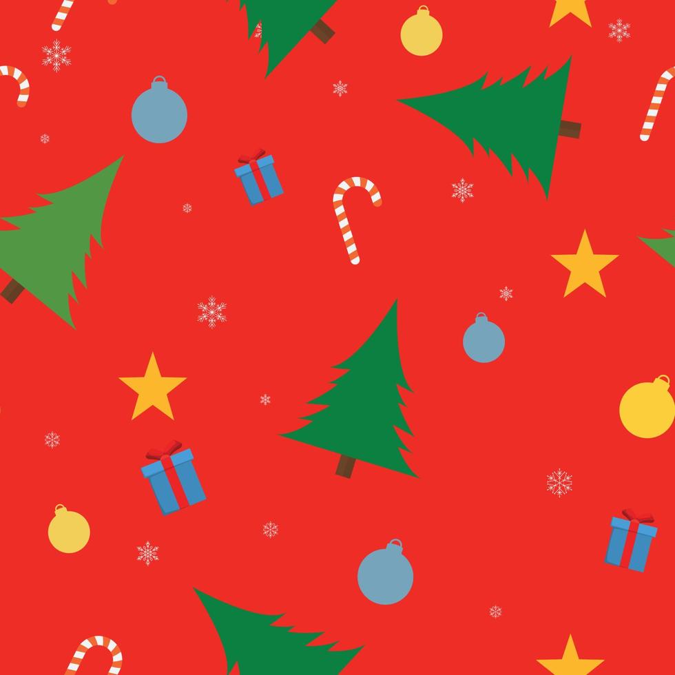 senza soluzione di continuità modello copertina Natale motivo nel rosso colore sfondo vettore illustrazione eps10