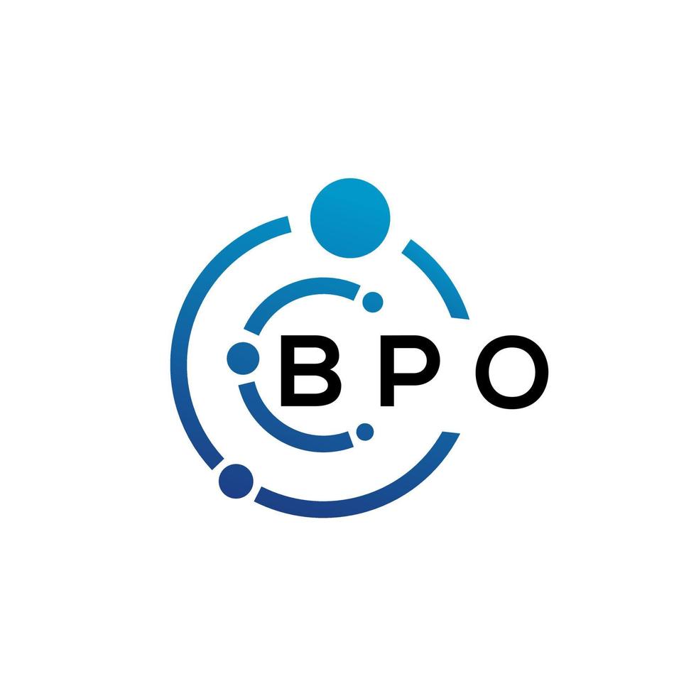 bpo lettera logo design su bianca sfondo. bpo creativo iniziali lettera logo concetto. bpo lettera design. vettore