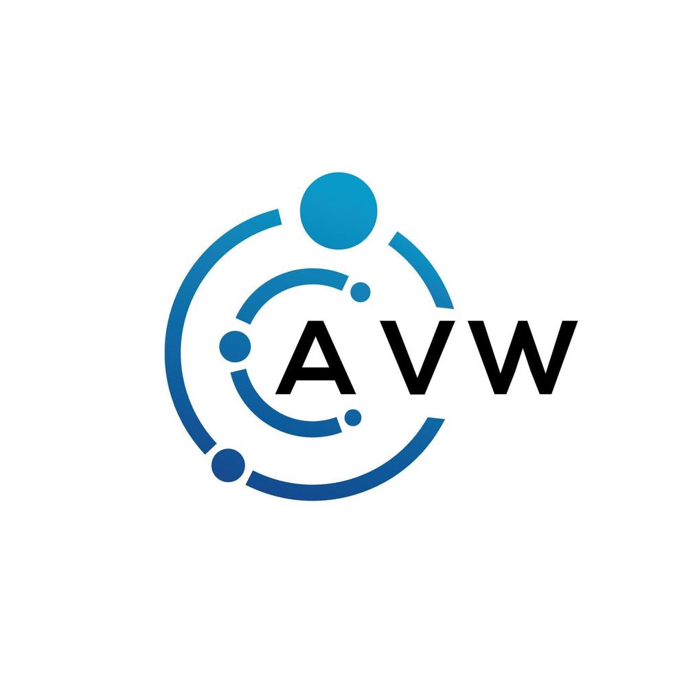 avw lettera logo design su sfondo nero. avw creative iniziali lettera logo concept. disegno della lettera avw. vettore