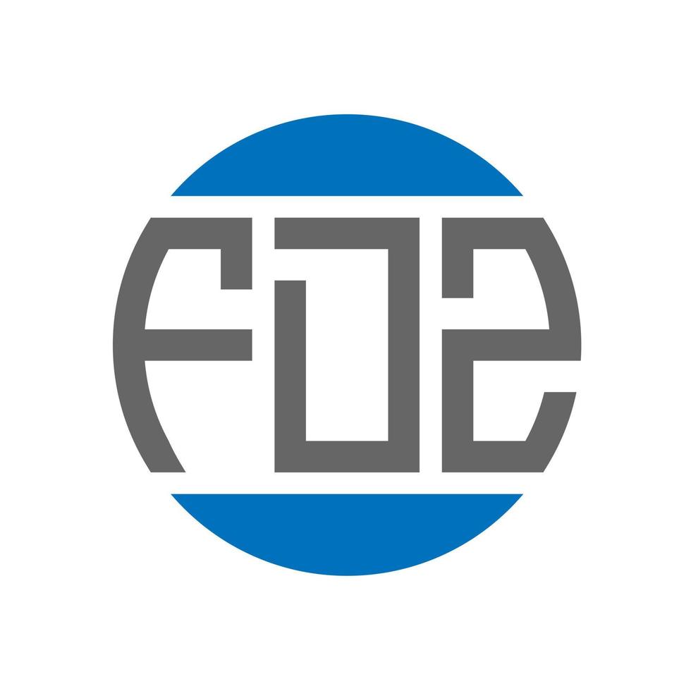 fdz lettera logo design su bianca sfondo. fdz creativo iniziali cerchio logo concetto. fdz lettera design. vettore