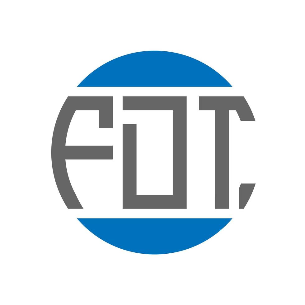 fdt lettera logo design su bianca sfondo. fdt creativo iniziali cerchio logo concetto. fdt lettera design. vettore
