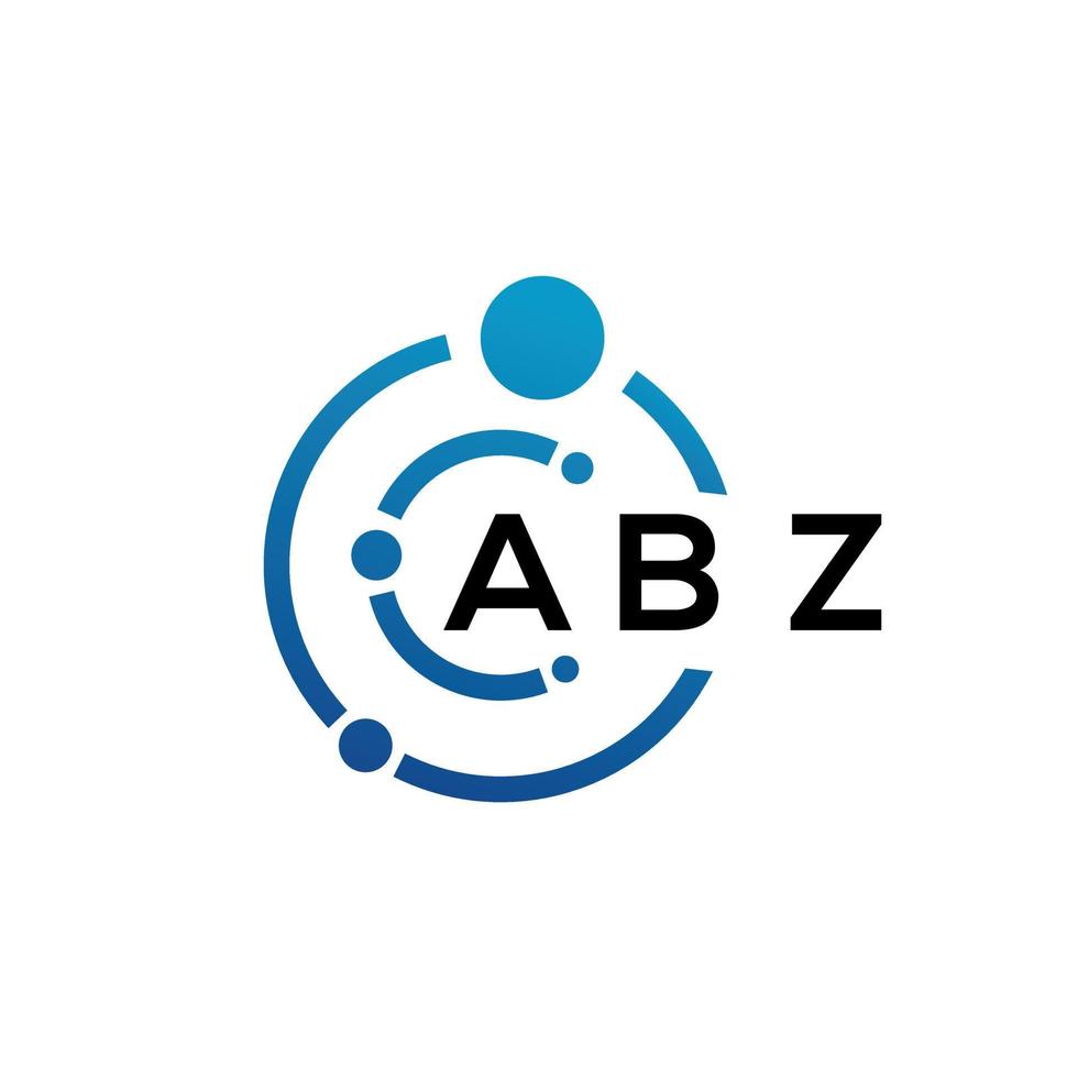 abz lettera logo design su sfondo nero. abz creative iniziali lettera logo concept. disegno della lettera abz. vettore