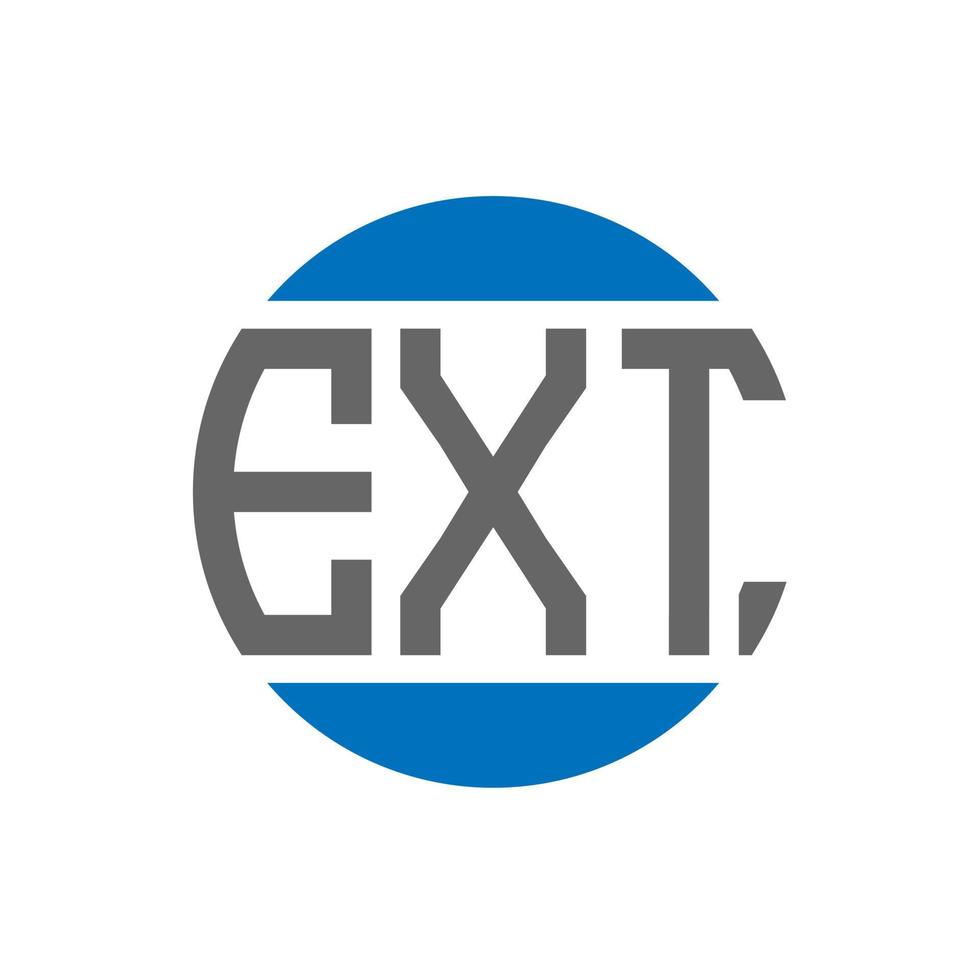 ext lettera logo design su bianca sfondo. ext creativo iniziali cerchio logo concetto. ext lettera design. vettore