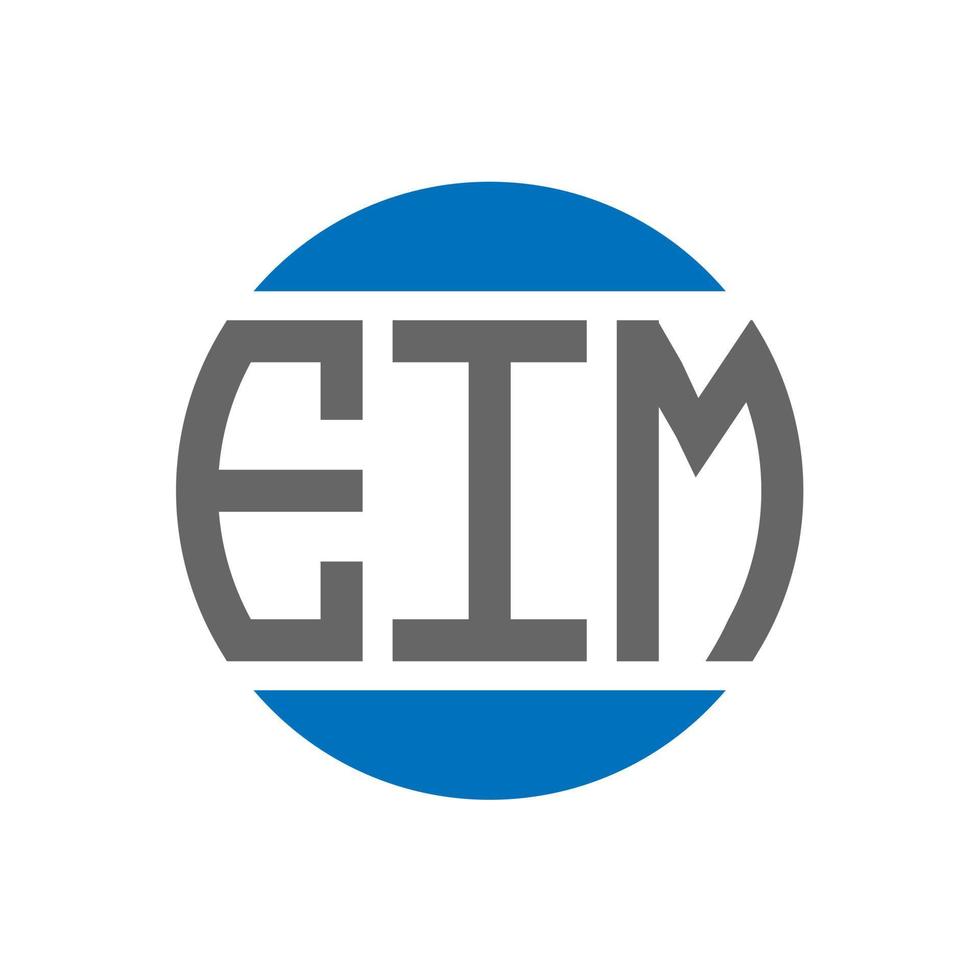 eim lettera logo design su bianca sfondo. eim creativo iniziali cerchio logo concetto. eim lettera design. vettore