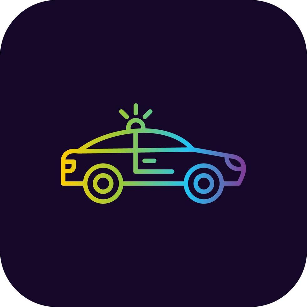 polizia auto creativo icona design vettore