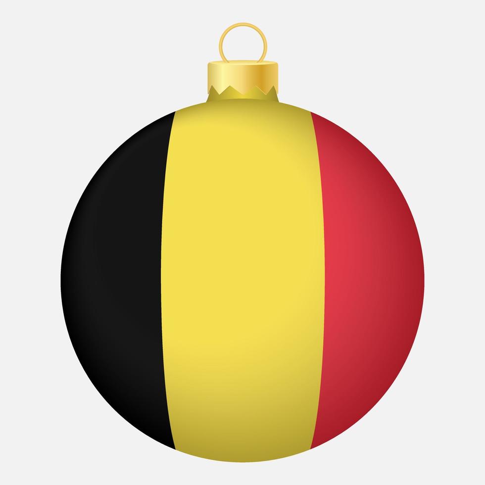 Natale albero palla con Belgio bandiera. icona per Natale vacanza vettore