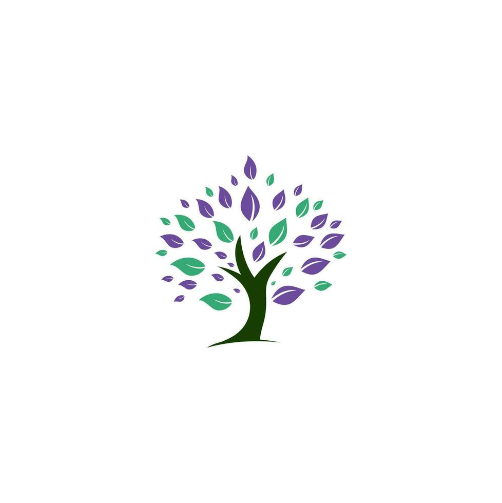 verde albero logo design. astratto biologico elemento vettore design. ecologia contento vita logotipo concetto icona.