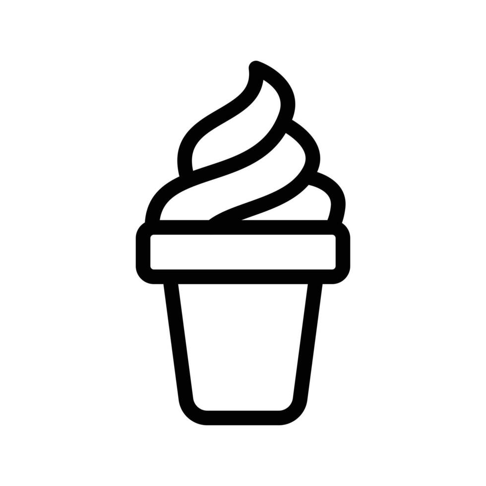 illustrazione vettoriale di gelato su uno sfondo. simboli di qualità premium. icone vettoriali per il concetto e la progettazione grafica.