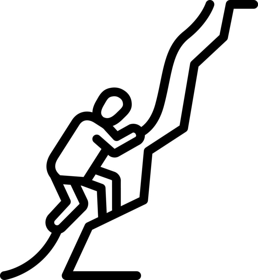 linea icona per scalata vettore
