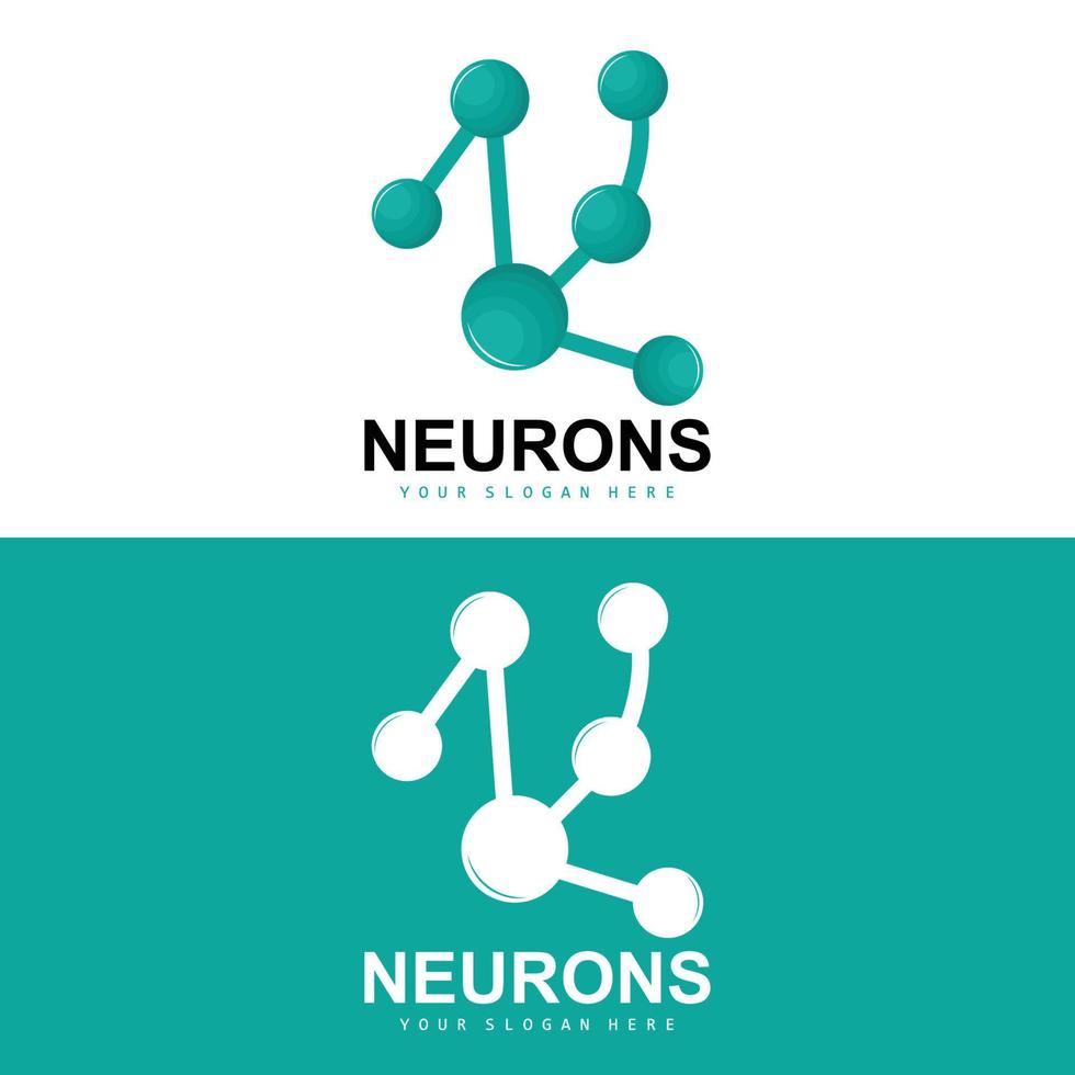 neurone logo, molecola logo disegno, vettore e, modello illustrazione