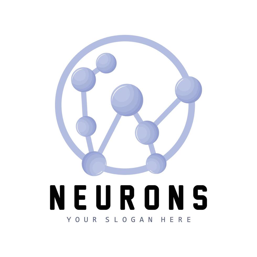 neurone logo, molecola logo disegno, vettore e, modello illustrazione