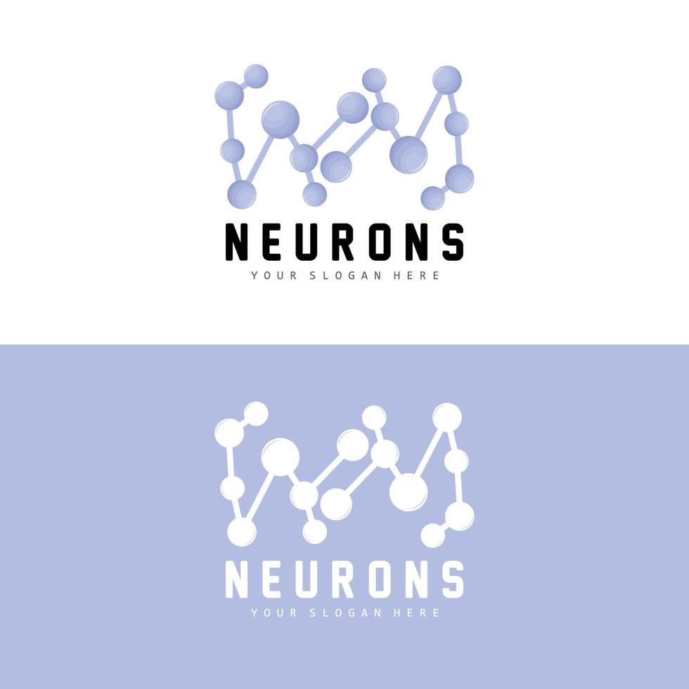 neurone logo, molecola logo disegno, vettore e, modello illustrazione