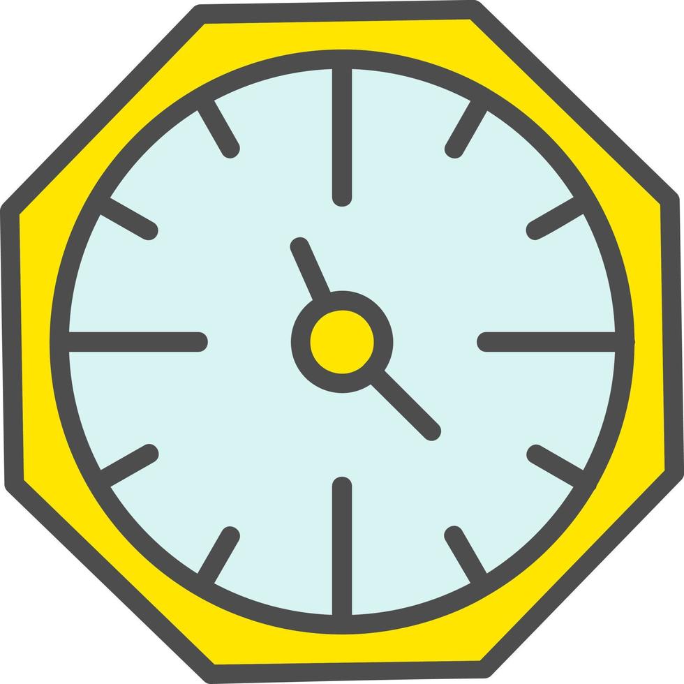 parete orologio vettore icona