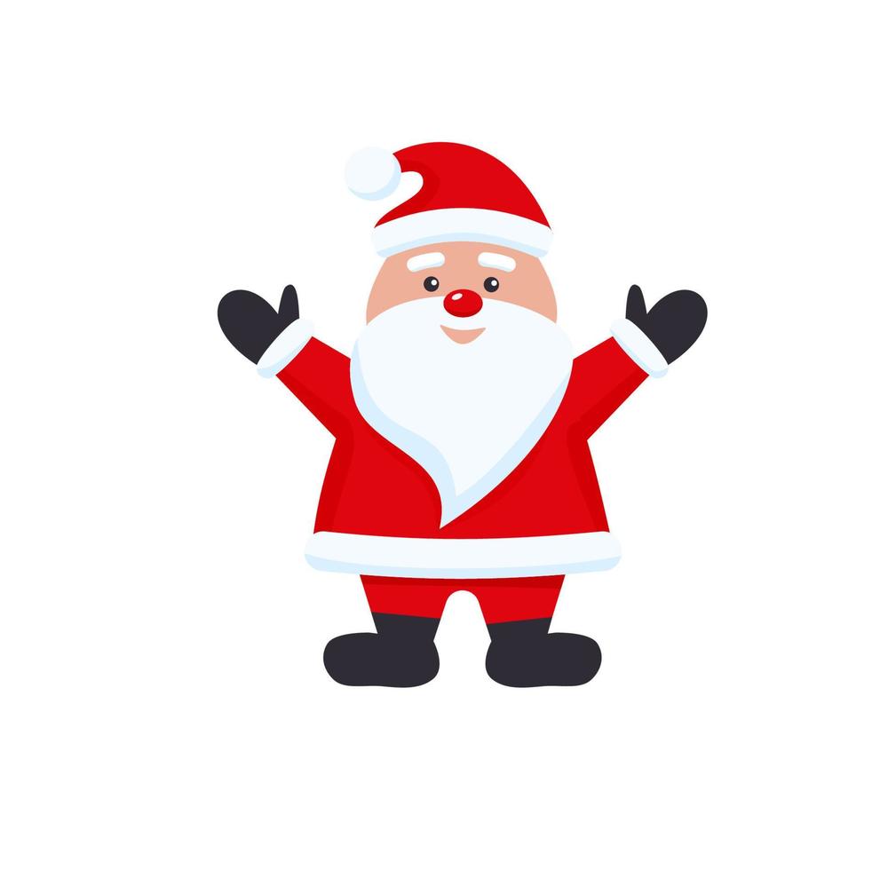 vettore cartone animato illustrazione di carino Santa claus. Natale saluto carta vettore illustrazione design