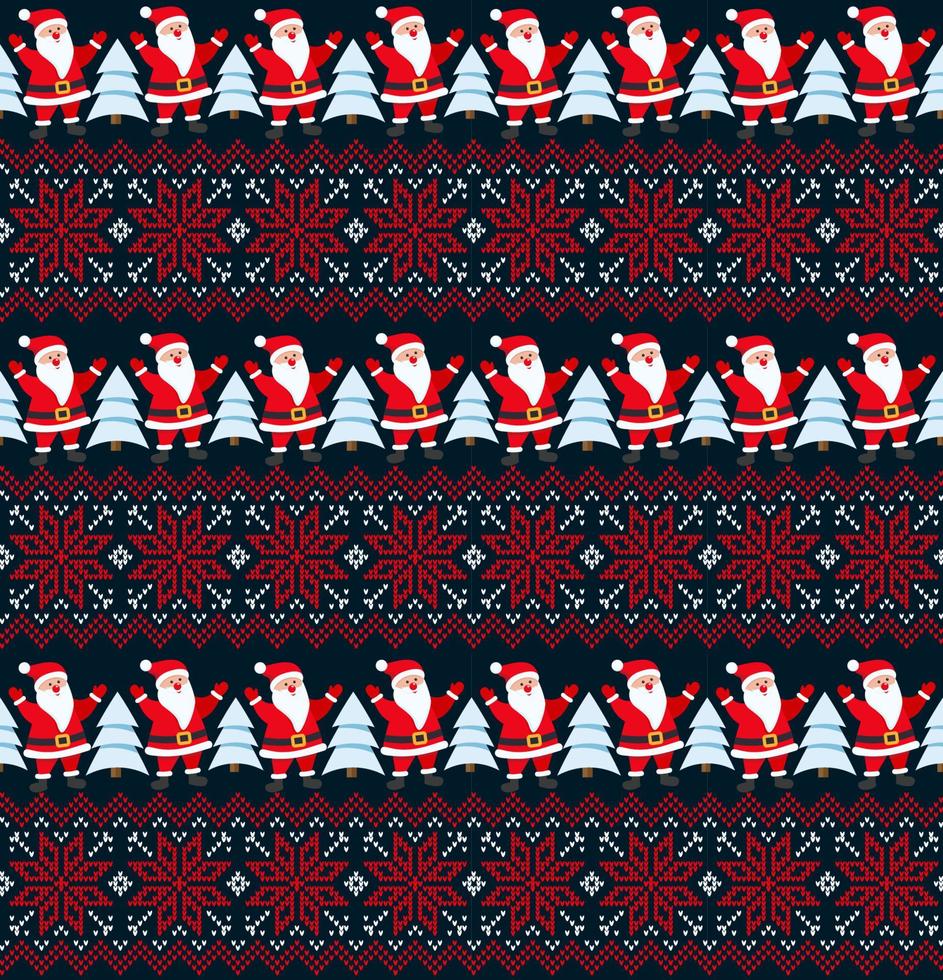 a maglia Natale e nuovo anno modello. lana maglieria maglione design. sfondo involucro carta tessile Stampa. vettore