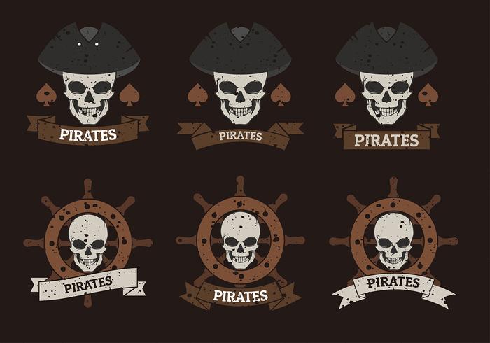 Vettore gratis del modello di Logo dell'insegna del pirata