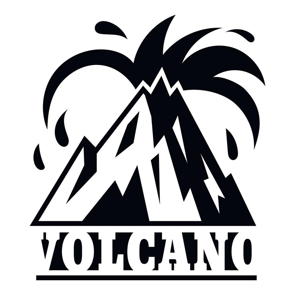 isola vulcano logo, semplice stile vettore