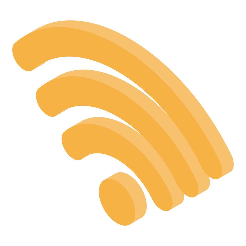 Wi-Fi cartello icona, isometrico stile vettore