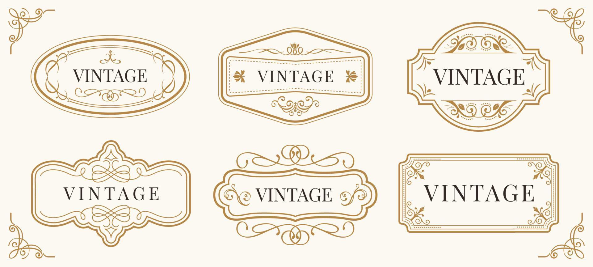 Vintage ▾ badge per logo design vettore