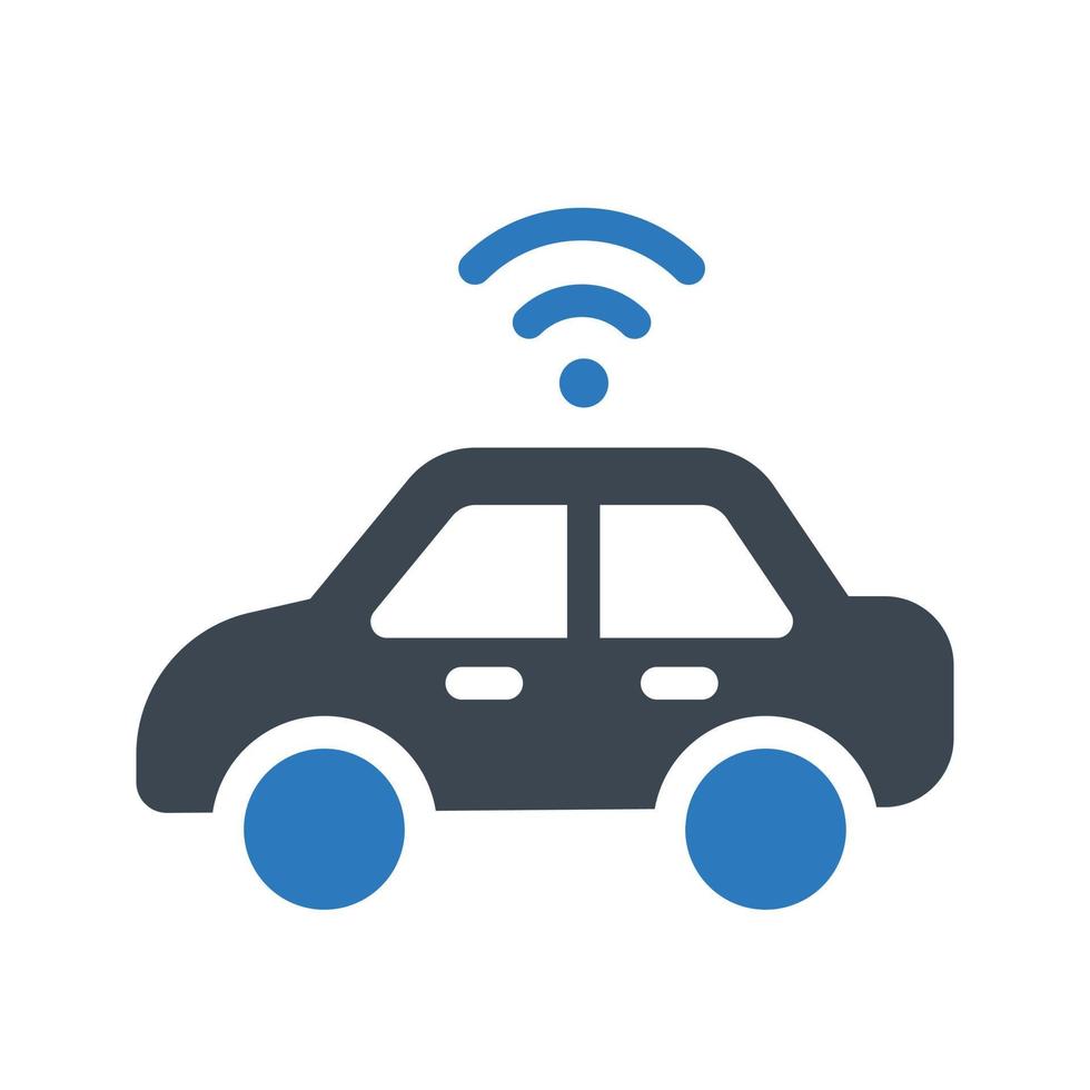 illustrazione vettoriale wireless per auto su uno sfondo simboli di qualità premium. icone vettoriali per il concetto e la progettazione grafica.