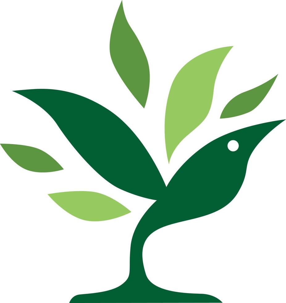 vettore minimalista moderno logo natura uccello isolato su bianca sfondo
