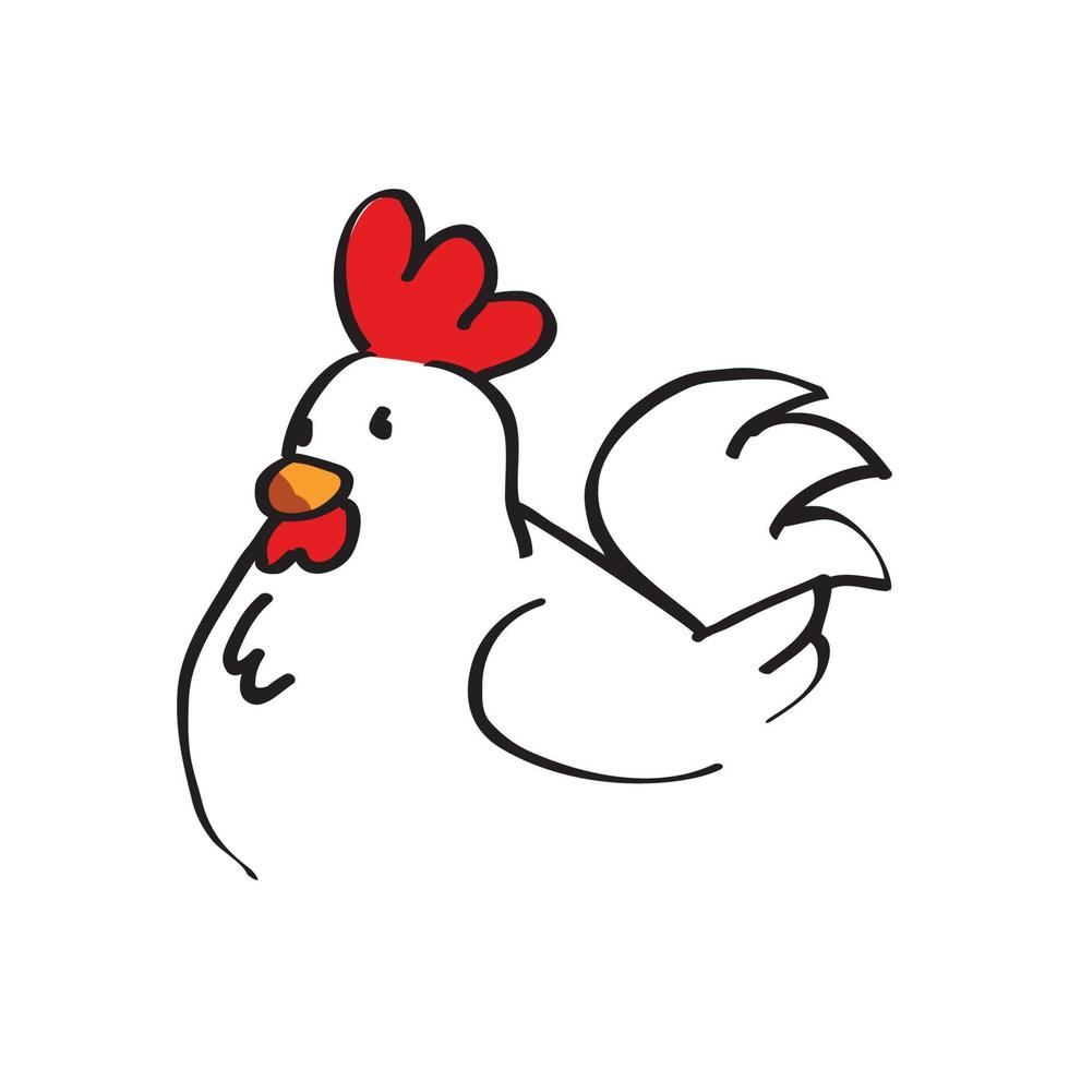 veloce cibo fritte pollo logo design vettore illustrazione