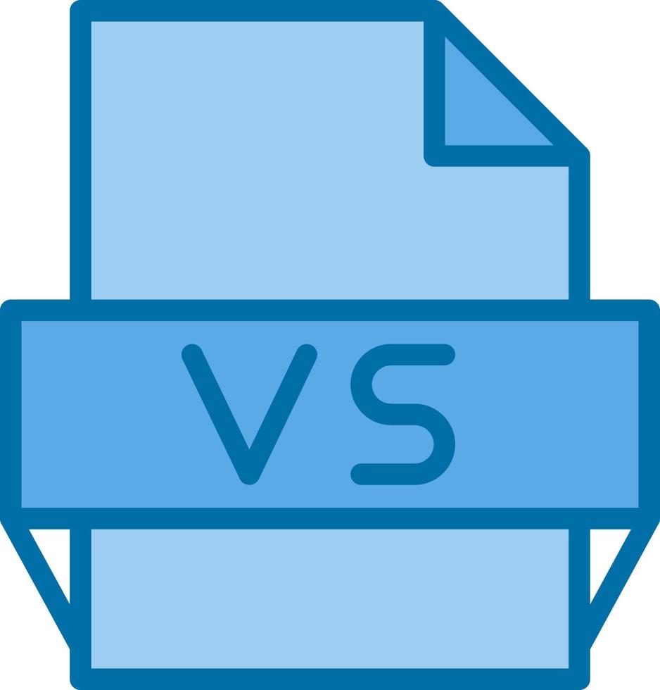 vs file formato icona vettore