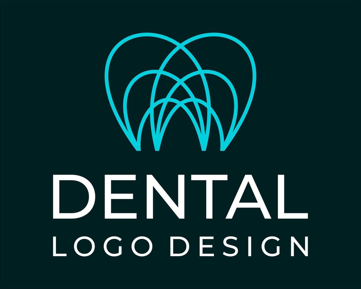 geometrico dentale logo design. vettore