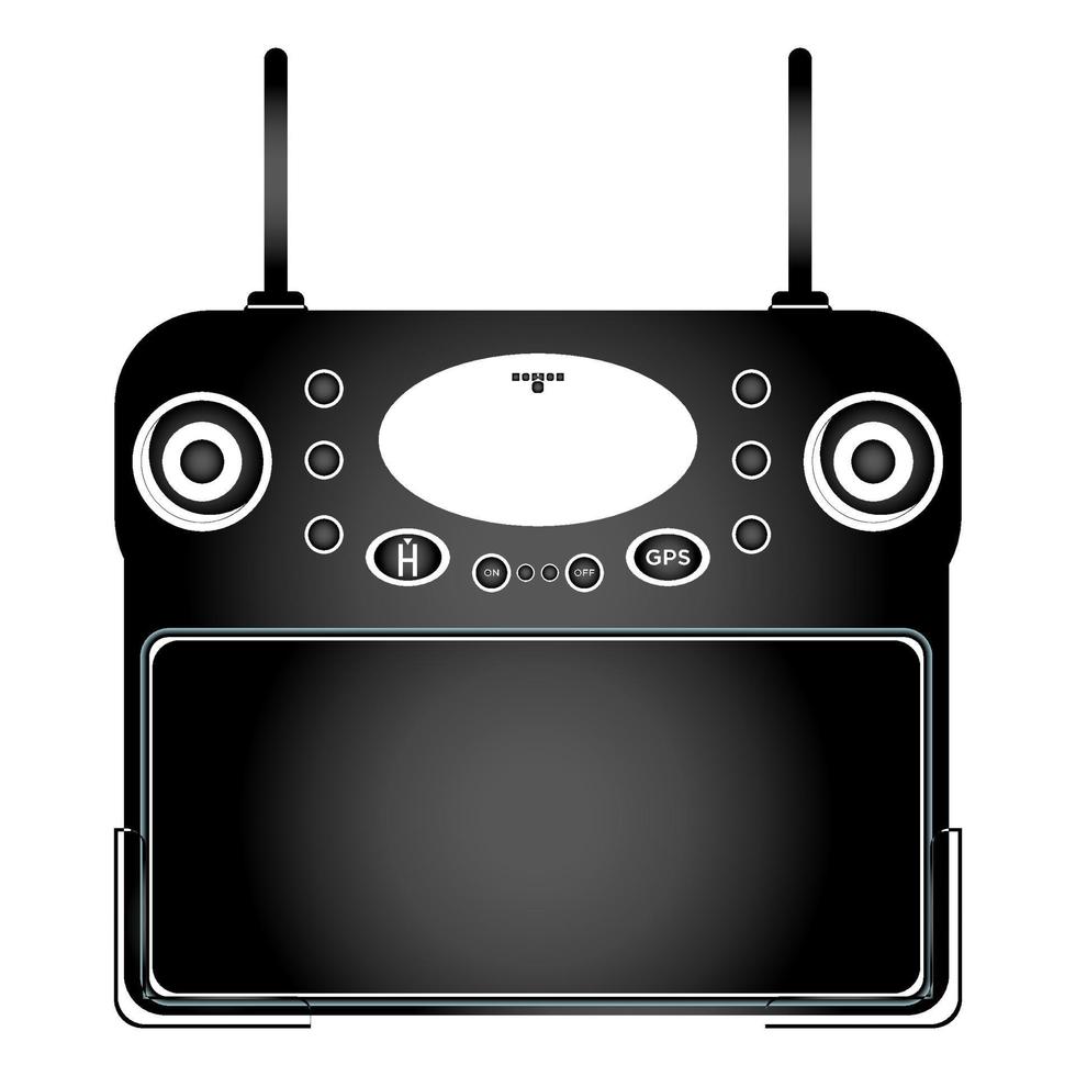 consegna Copter a distanza controllore nel schema stile. moderno autonomo fuco per fuco ordine consegna. vettore illustrazione isolato su bianca sfondo.