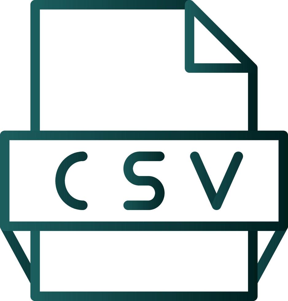 csv file formato icona vettore