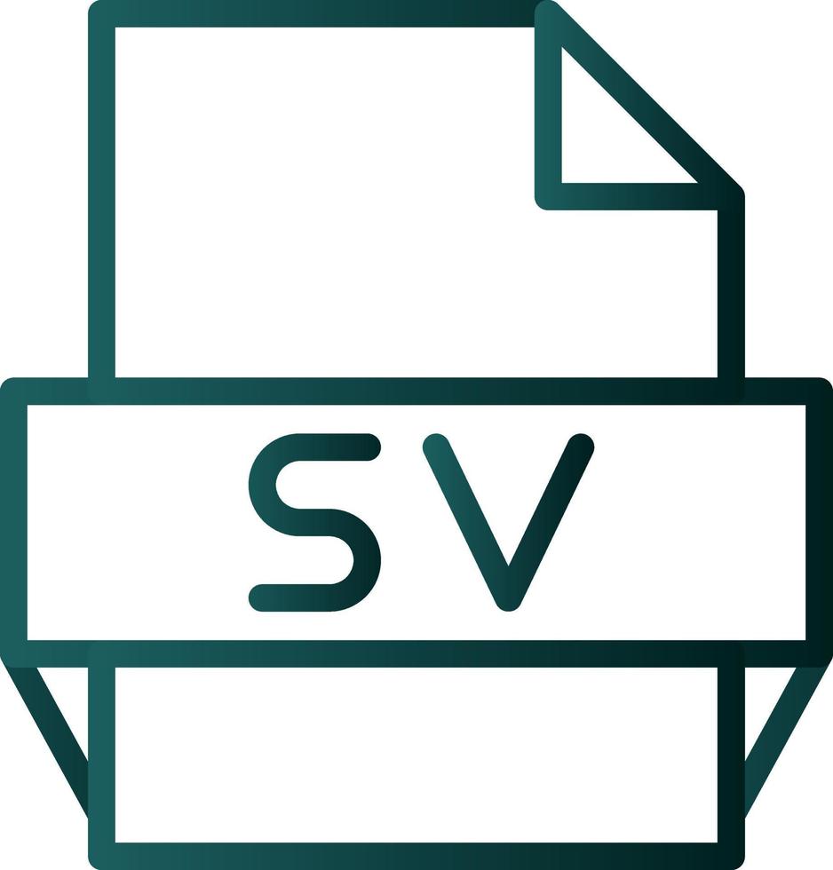 sv file formato icona vettore