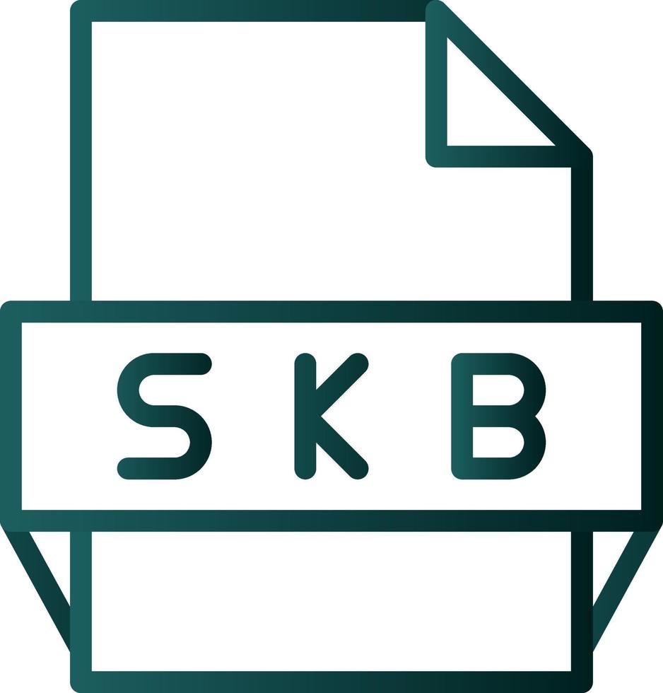 skb file formato icona vettore