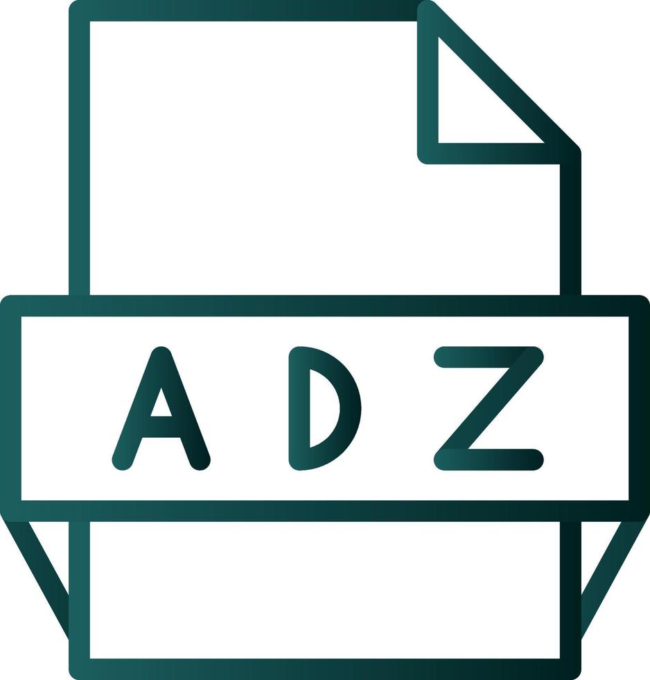 adz file formato icona vettore