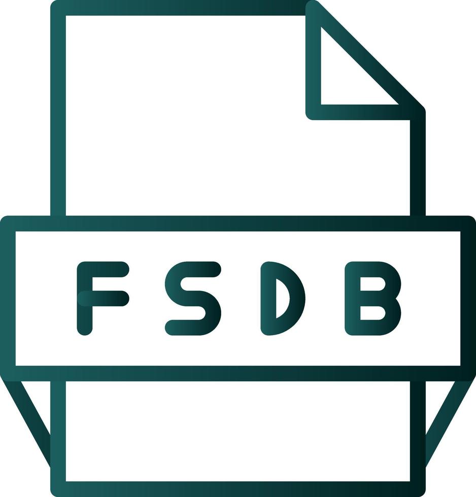 fsdb file formato icona vettore
