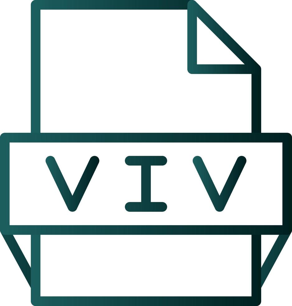 viv file formato icona vettore