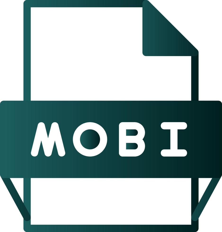 mobi file formato icona vettore