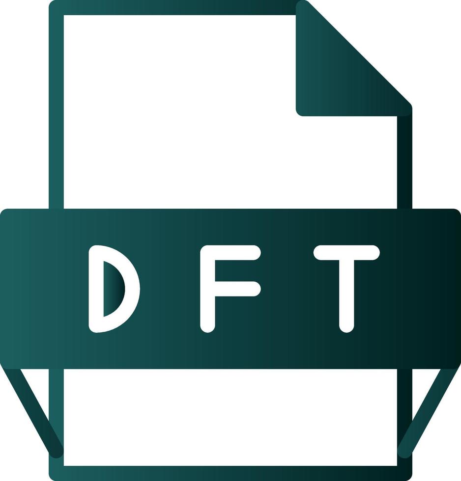 dft file formato icona vettore