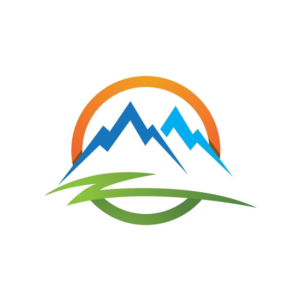 logo icona di montagna vettore