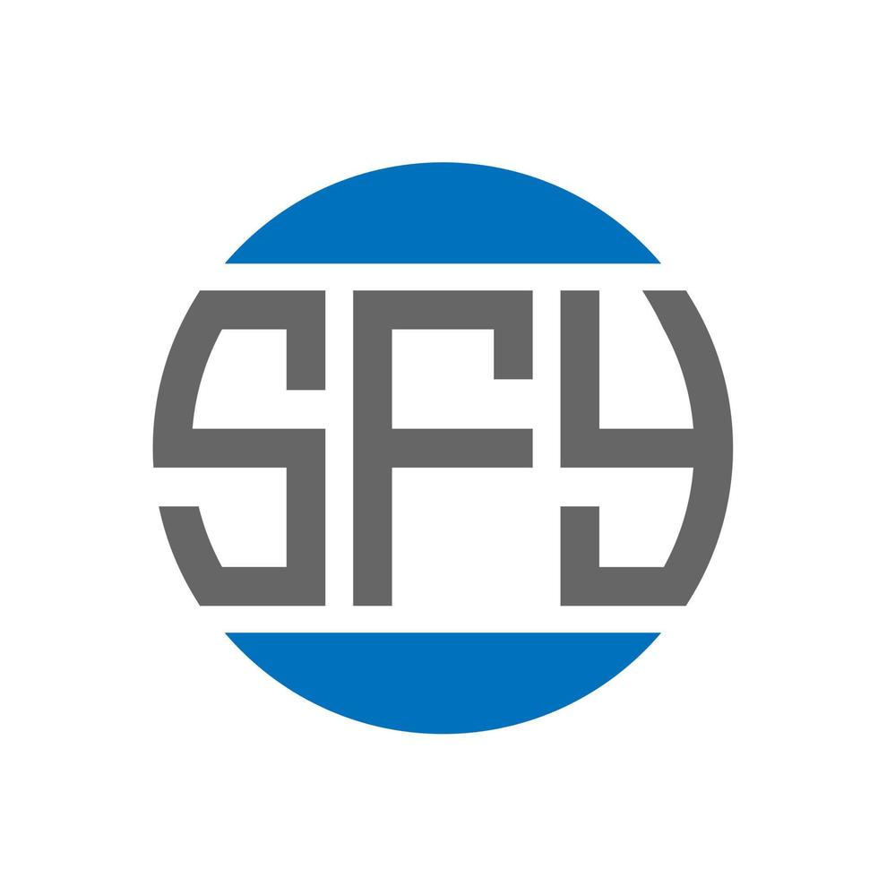 sfy lettera logo design su bianca sfondo. sfy creativo iniziali cerchio logo concetto. sfy lettera design. vettore