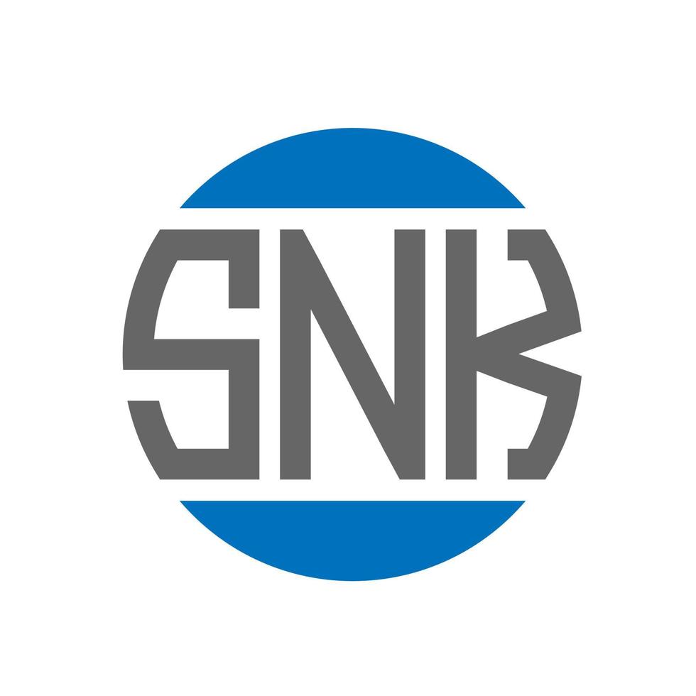 snk lettera logo design su bianca sfondo. snk creativo iniziali cerchio logo concetto. snk lettera design. vettore