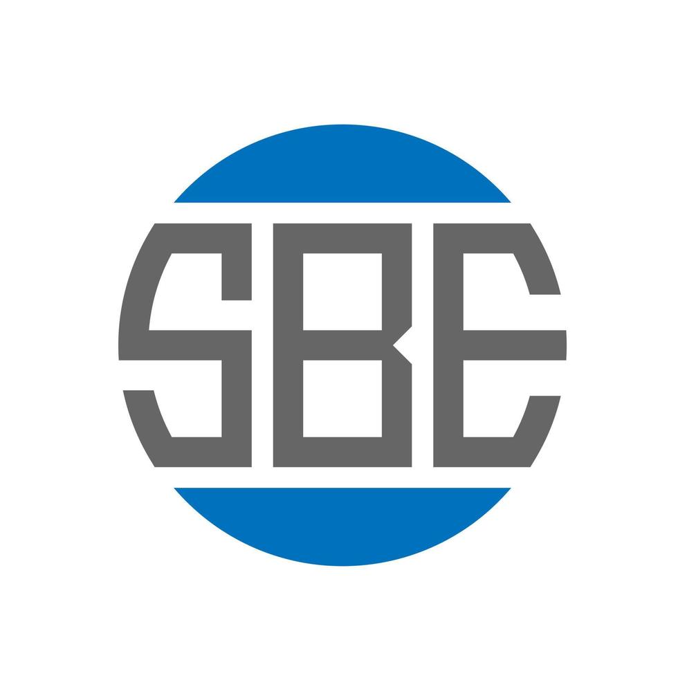 SBE lettera logo design su bianca sfondo. SBE creativo iniziali cerchio logo concetto. SBE lettera design. vettore