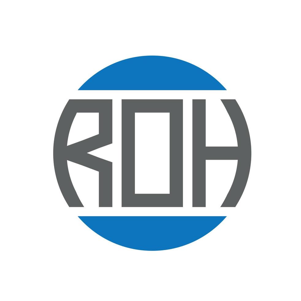 roh lettera logo design su bianca sfondo. roh creativo iniziali cerchio logo concetto. roh lettera design. vettore
