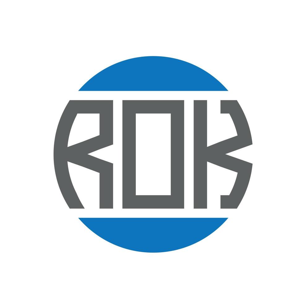 rok lettera logo design su bianca sfondo. rok creativo iniziali cerchio logo concetto. rok lettera design. vettore