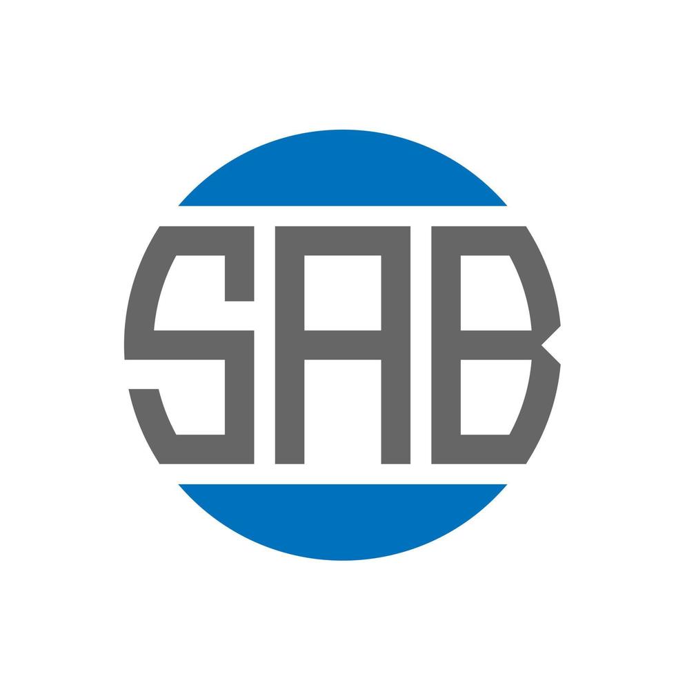 sab lettera logo design su bianca sfondo. sab creativo iniziali cerchio logo concetto. sab lettera design. vettore